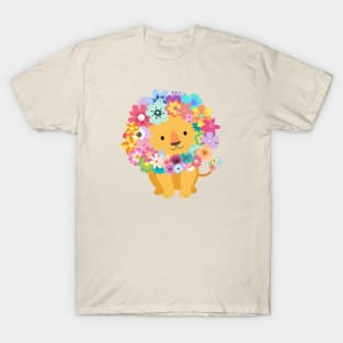 Flowers Lion T-Shirt